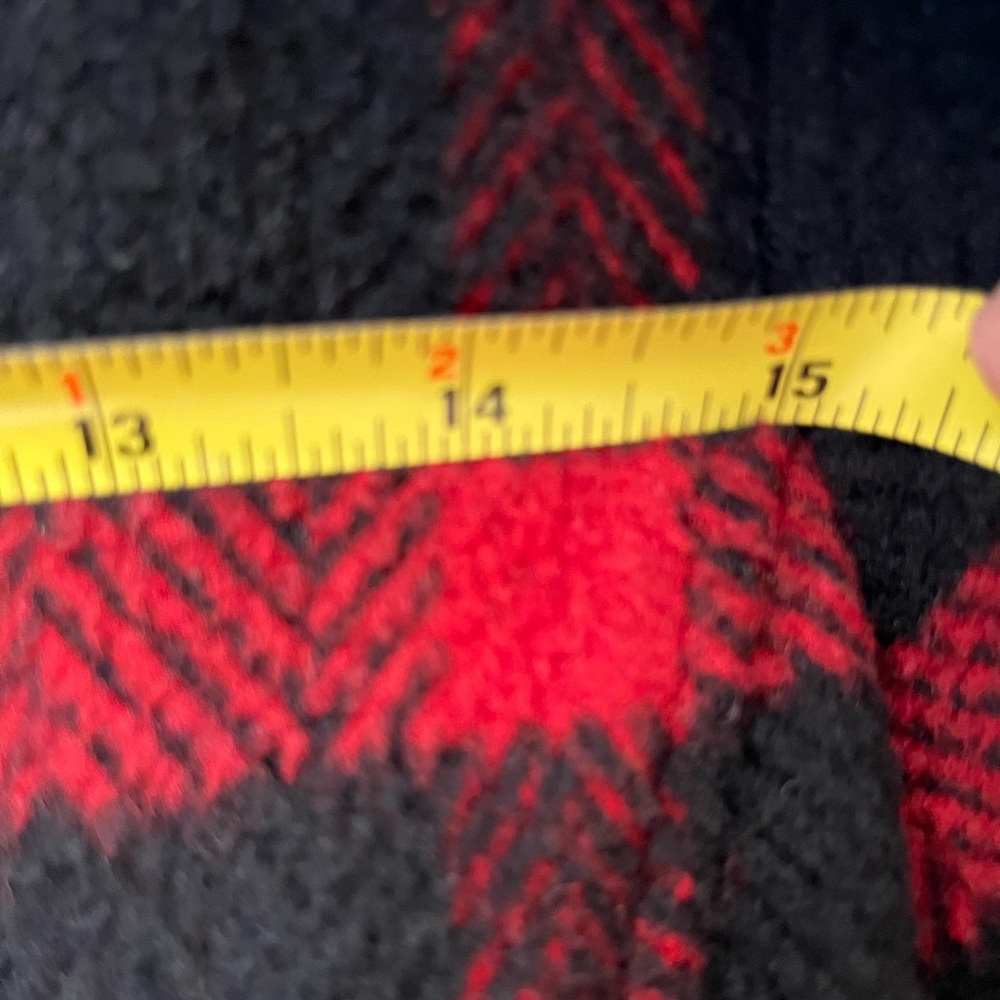 Baby Phat Red and Black Plaid Pea Coat With A Hood - XL - Picture 12 of 13
